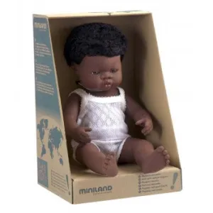 Miniland Doll - African Boy- 38cm