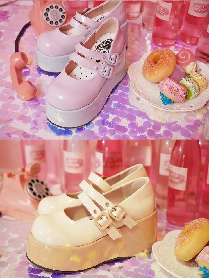 MODO~Sweet Lolita Platform Shoes Multiple Colors Elevated Shoes