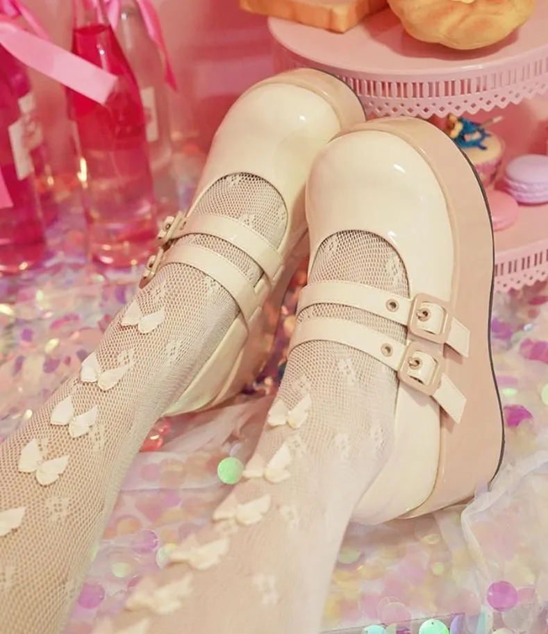 MODO~Sweet Lolita Platform Shoes Multiple Colors Elevated Shoes