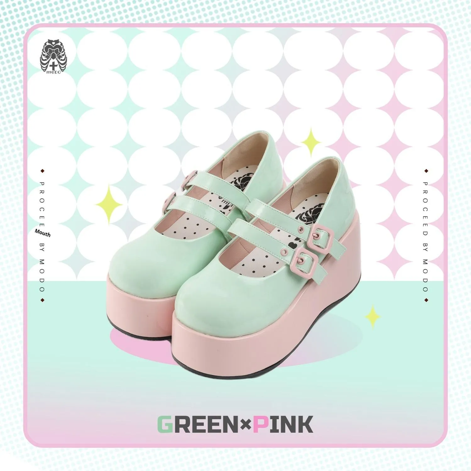 MODO~Sweet Lolita Platform Shoes Multiple Colors Elevated Shoes