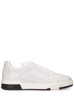 Moschino   Teddy faux leather low top sneakers 