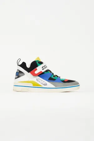 Multi Color Block Couture High Top Sneaker