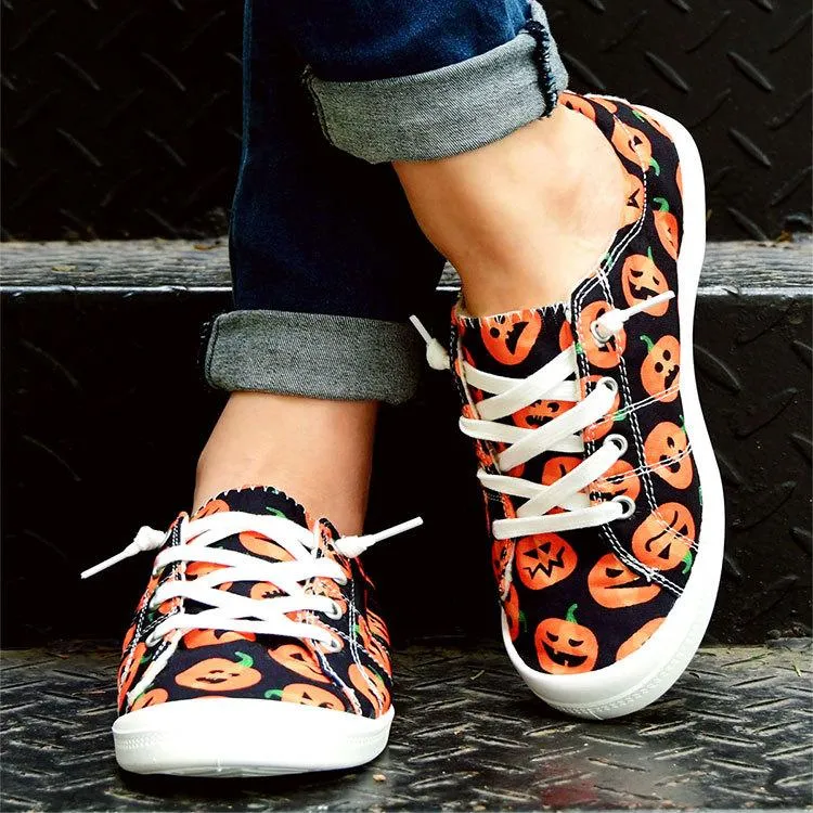 Newbell Halloween Pumpkin Casual Sneakers