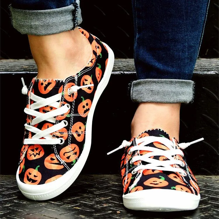 Newbell Halloween Pumpkin Casual Sneakers