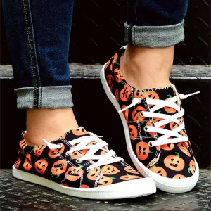 Newbell Halloween Pumpkin Casual Sneakers