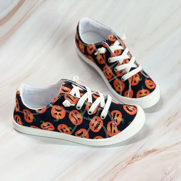 Newbell Halloween Pumpkin Casual Sneakers