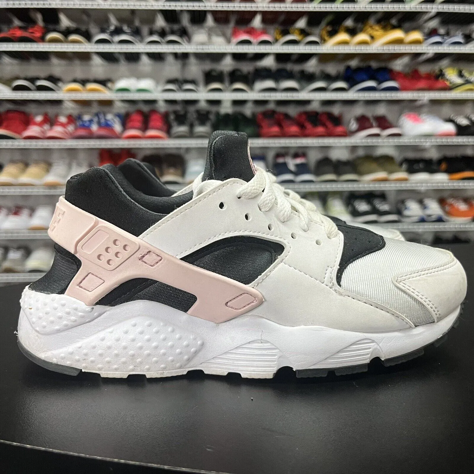 Nike Boys Air Huarache Run 654275-115 White Running Shoes Sneakers Size 5Y