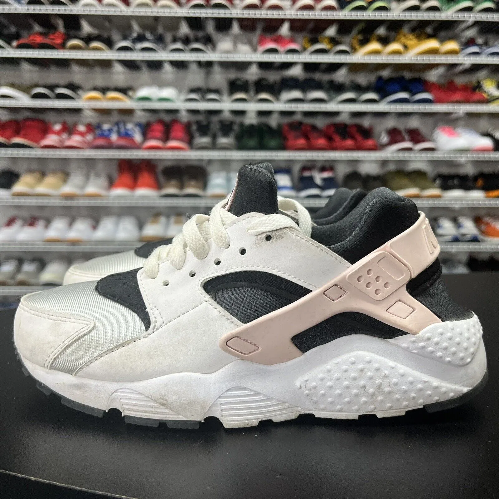 Nike Boys Air Huarache Run 654275-115 White Running Shoes Sneakers Size 5Y