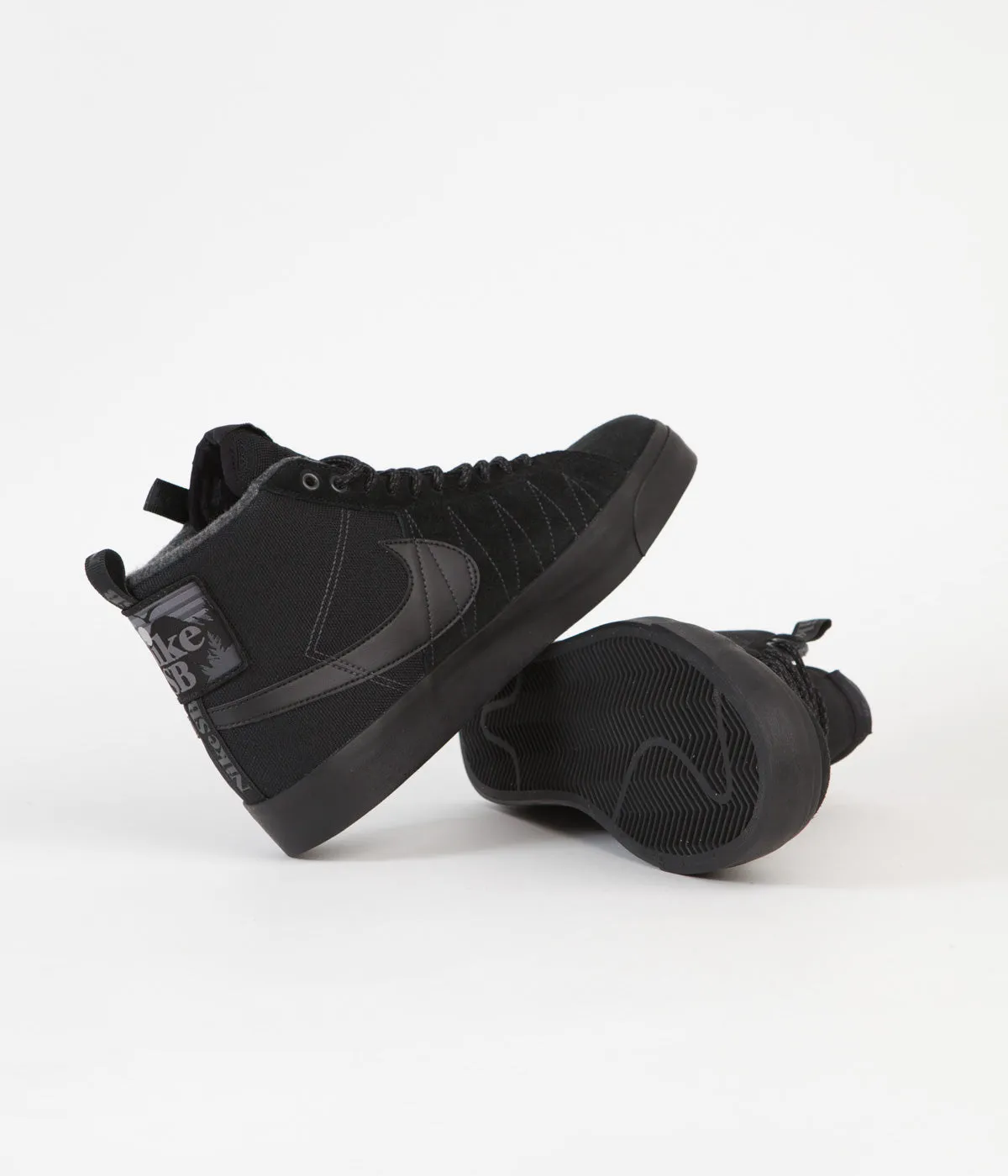 Nike SB Blazer Mid Premium Shoes - Black / Black - Anthracite - Black