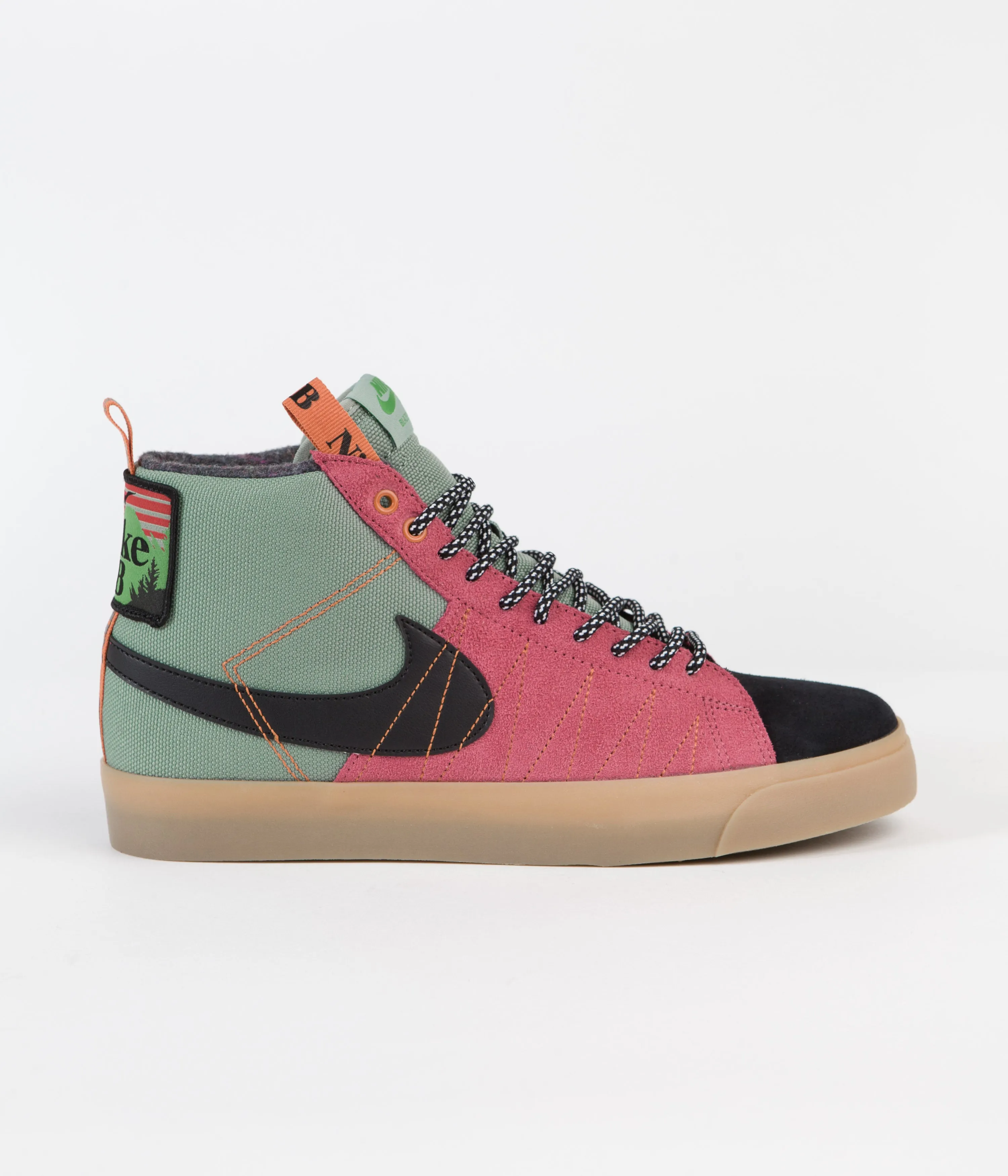 Nike SB Blazer Mid Premium Shoes - Jade Smoke / Black - White - Sport Spice