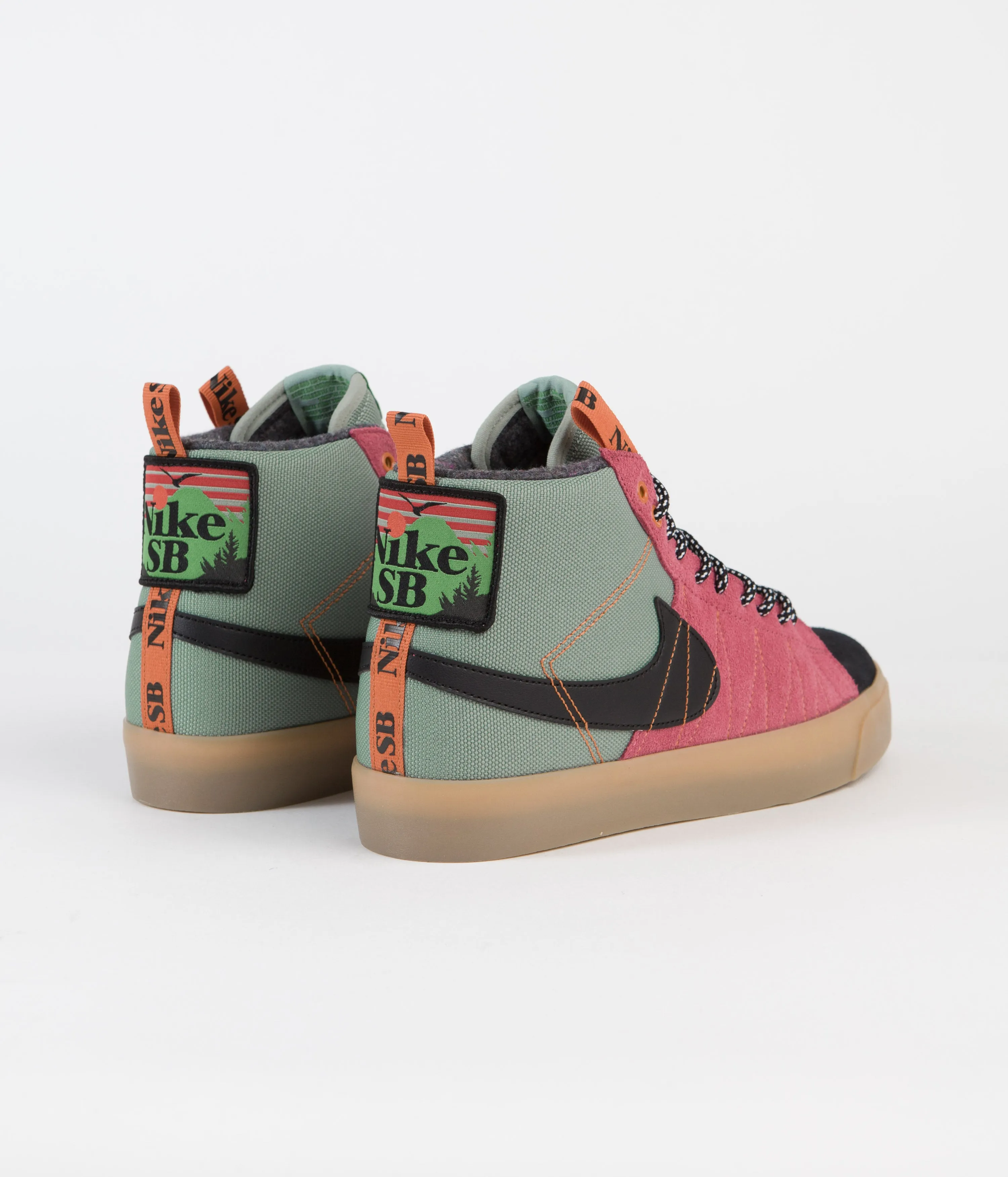 Nike SB Blazer Mid Premium Shoes - Jade Smoke / Black - White - Sport Spice