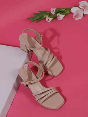 Nude PU Strappy Block Sandals (TC-SLC-2103-NUD)