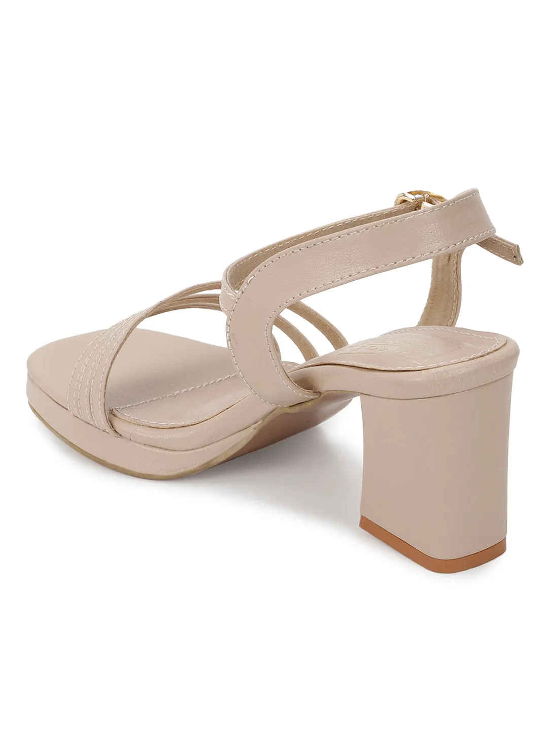 Nude PU Strappy Block Sandals (TC-SLC-2103-NUD)