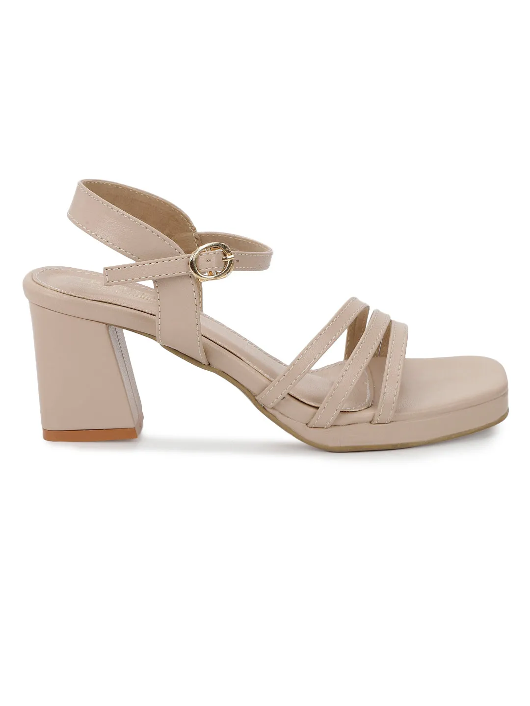 Nude PU Strappy Block Sandals (TC-SLC-2103-NUD)