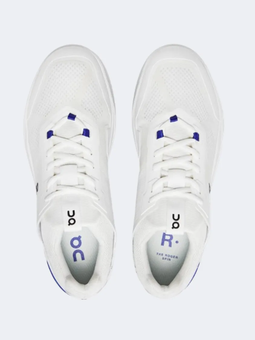 On The Roger Spin Men Tennis Shoes Undyed White/Indigo