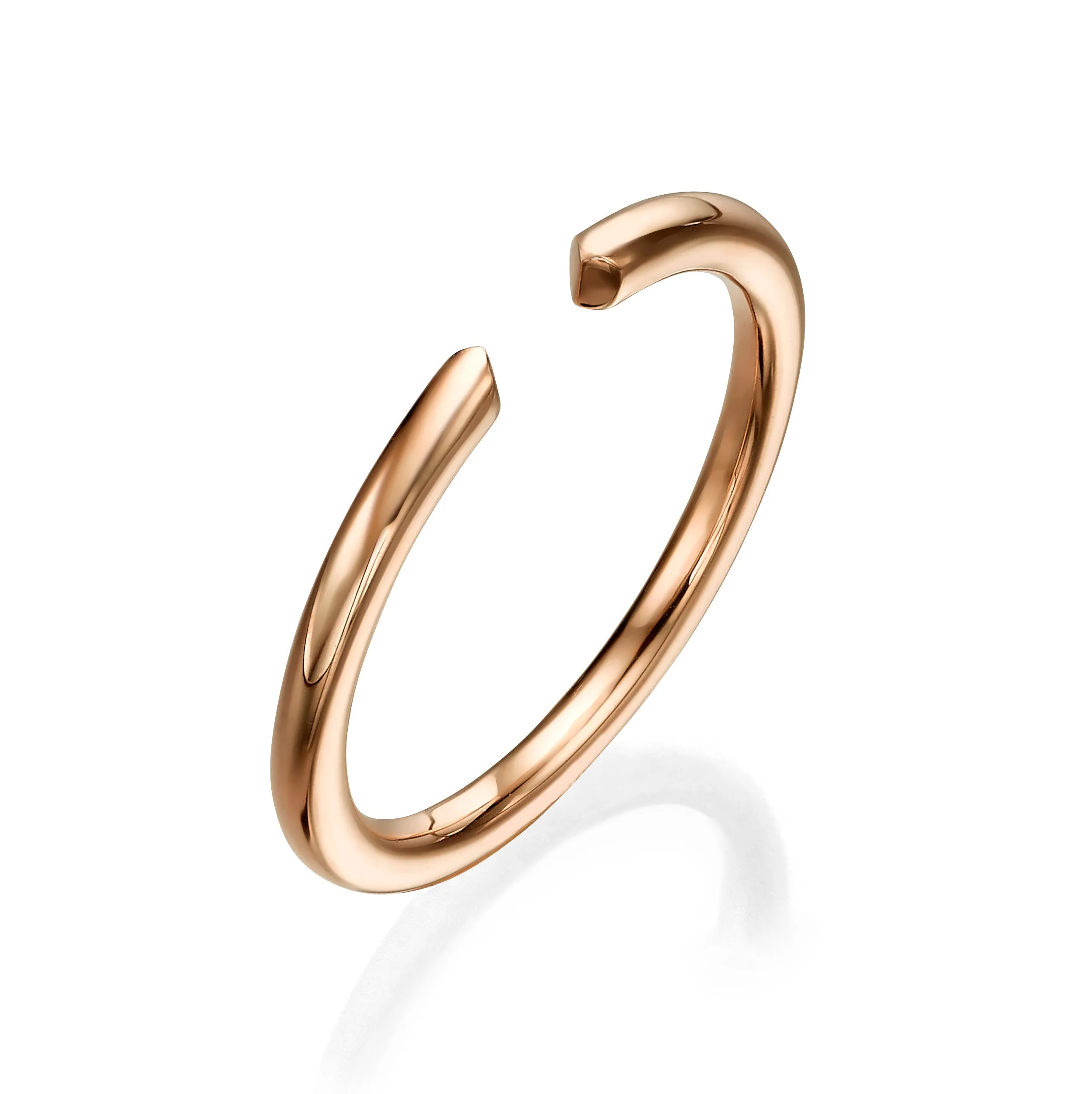 Open Wedding Ring In 14K Rose Gold (1.80mm)