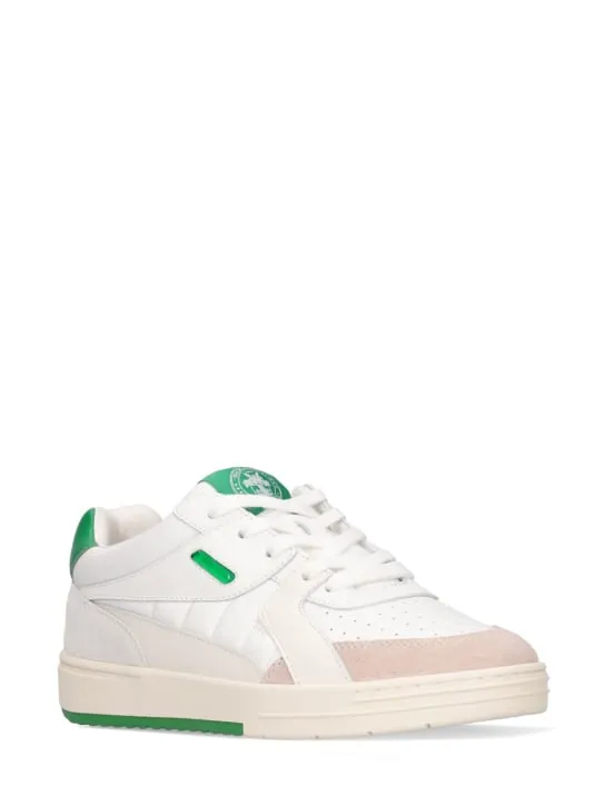 Palm Angels   Palm University leather low-top sneakers 