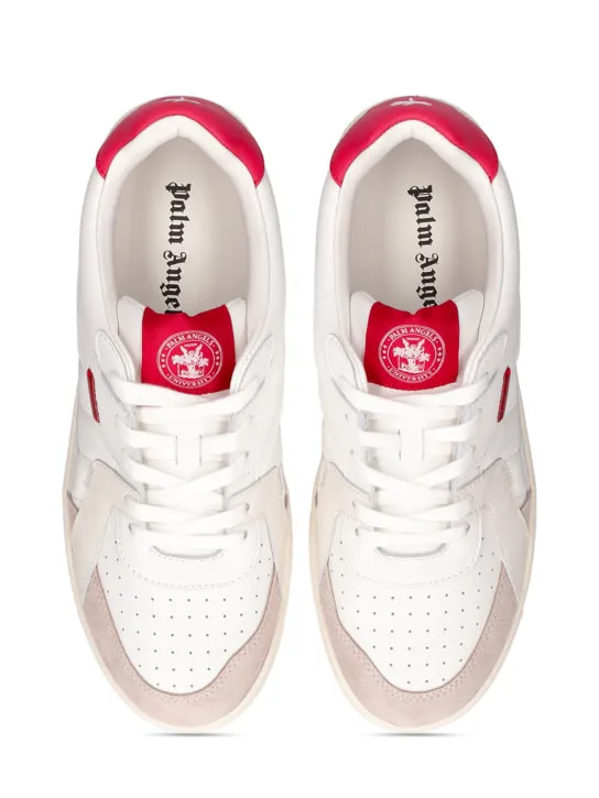 Palm Angels   Palm University leather low-top sneakers 