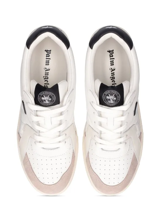 Palm Angels   Palm University leather low-top sneakers 