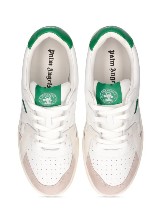 Palm Angels   Palm University leather low-top sneakers 