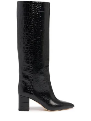 Paris Texas   70mm Anja croc embossed boots 