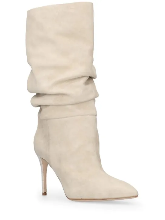 Paris Texas   85mm Slouchy suede boots 