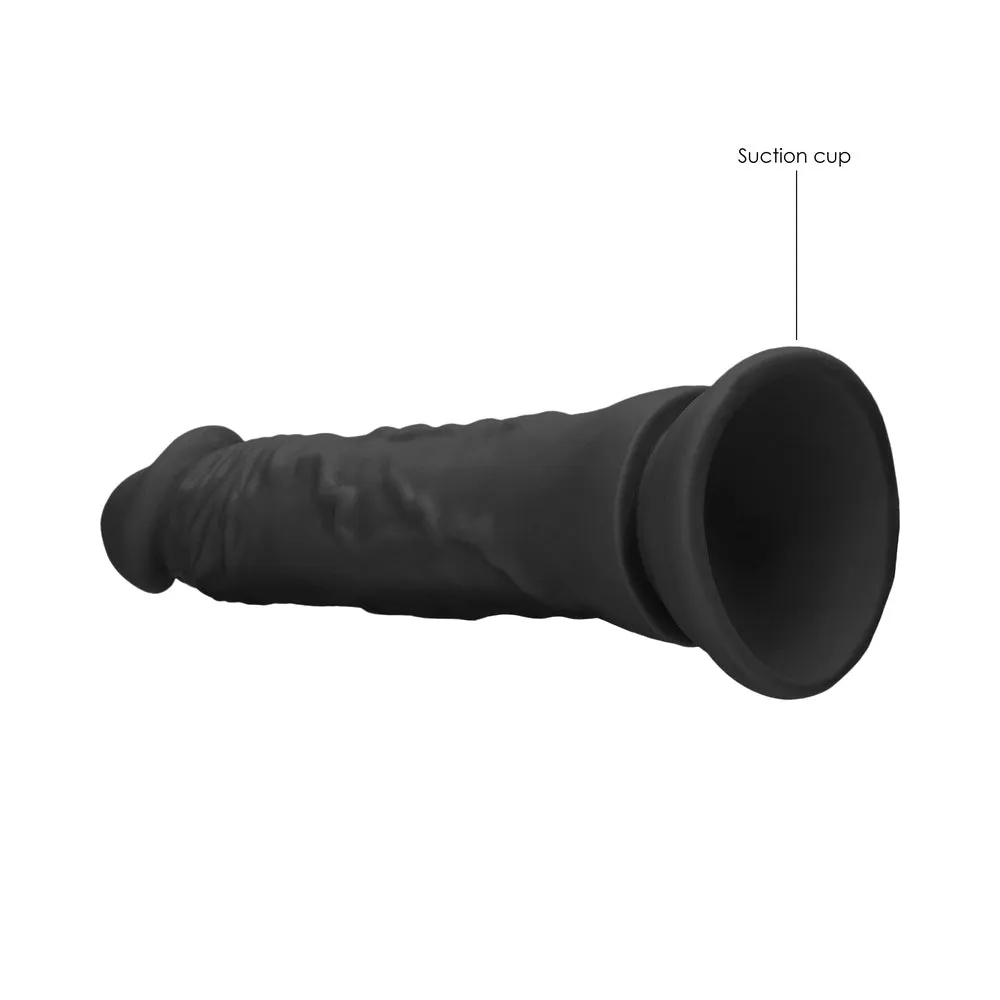 RealRock Realistic 7 in. Dildo With Suction Cup Black