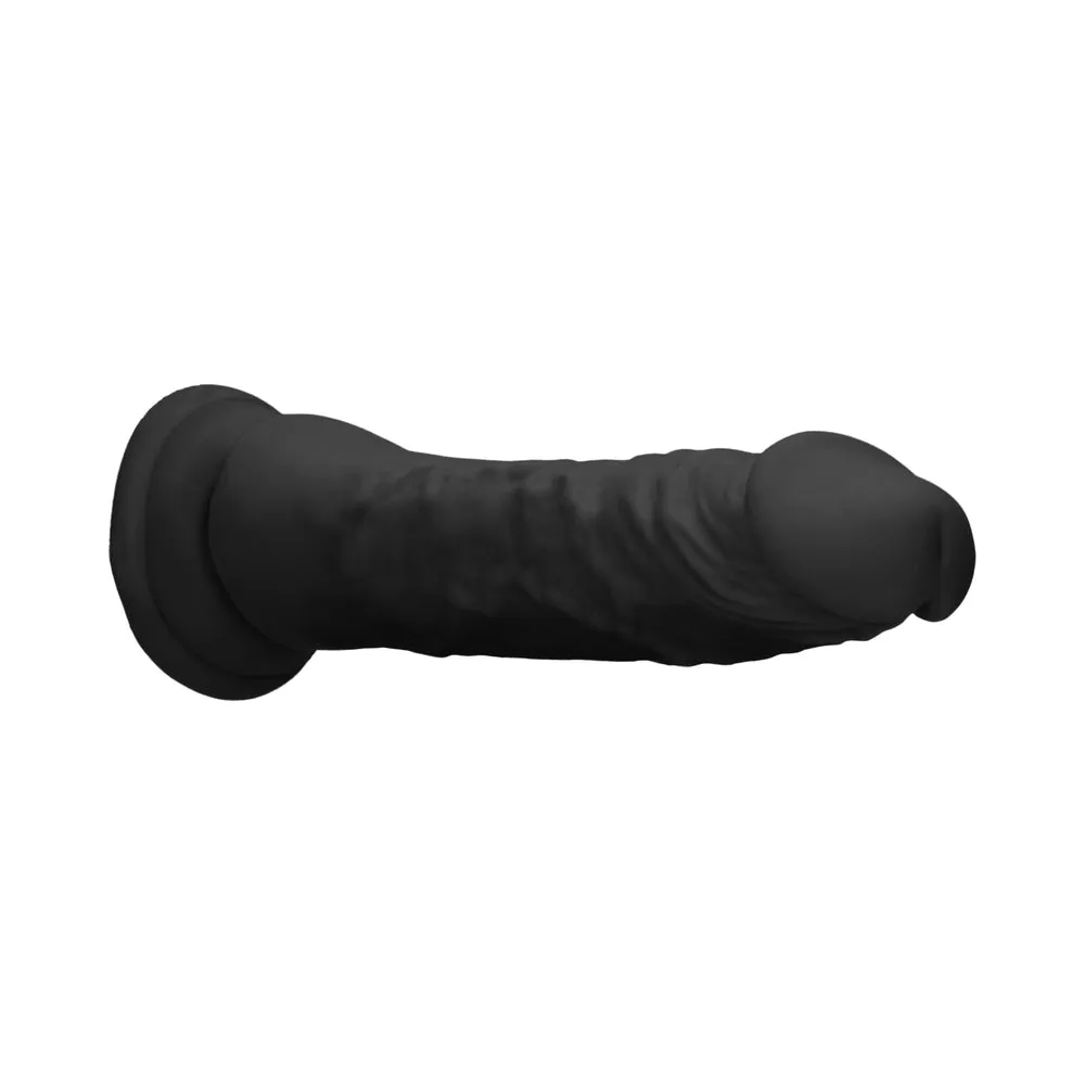 RealRock Realistic 7 in. Dildo With Suction Cup Black