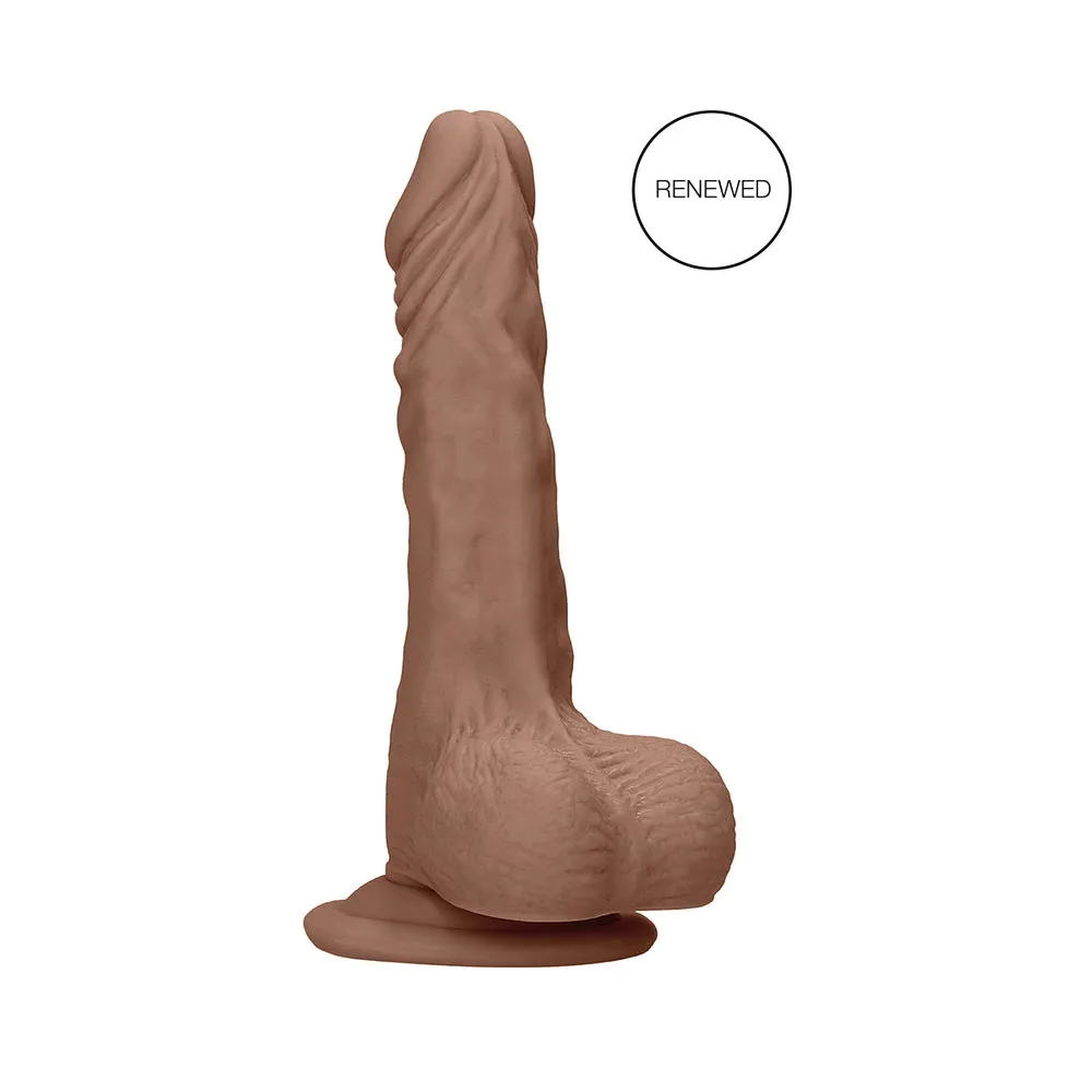 RealRock Realistic 9 in. Dildo With Balls and Suction Cup Tan