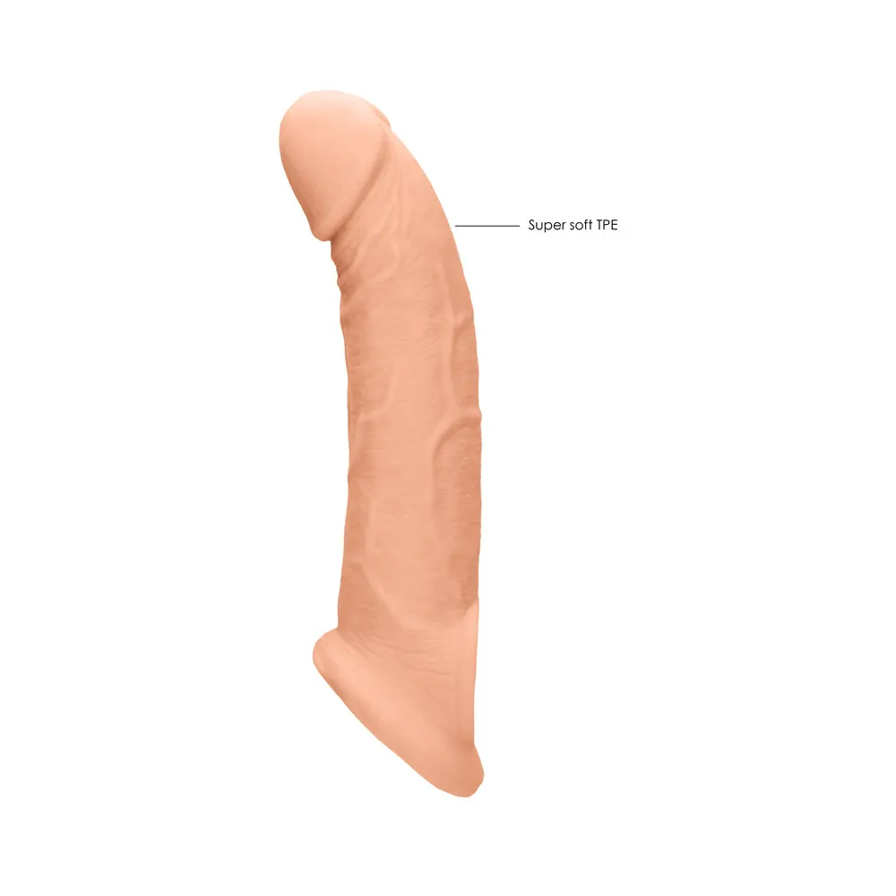 RealRock Realistic 9 in. Penis Sleeve Extender Sling Beige