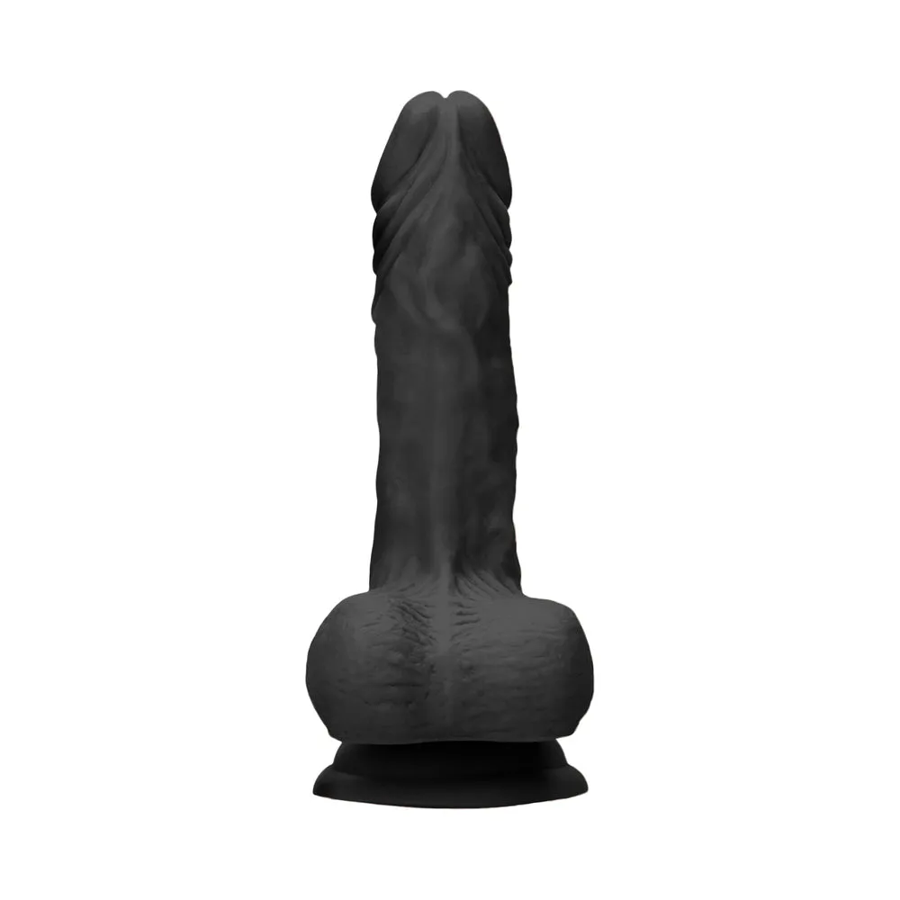 RealRock Realistic Dildo with Balls 7 in. Black