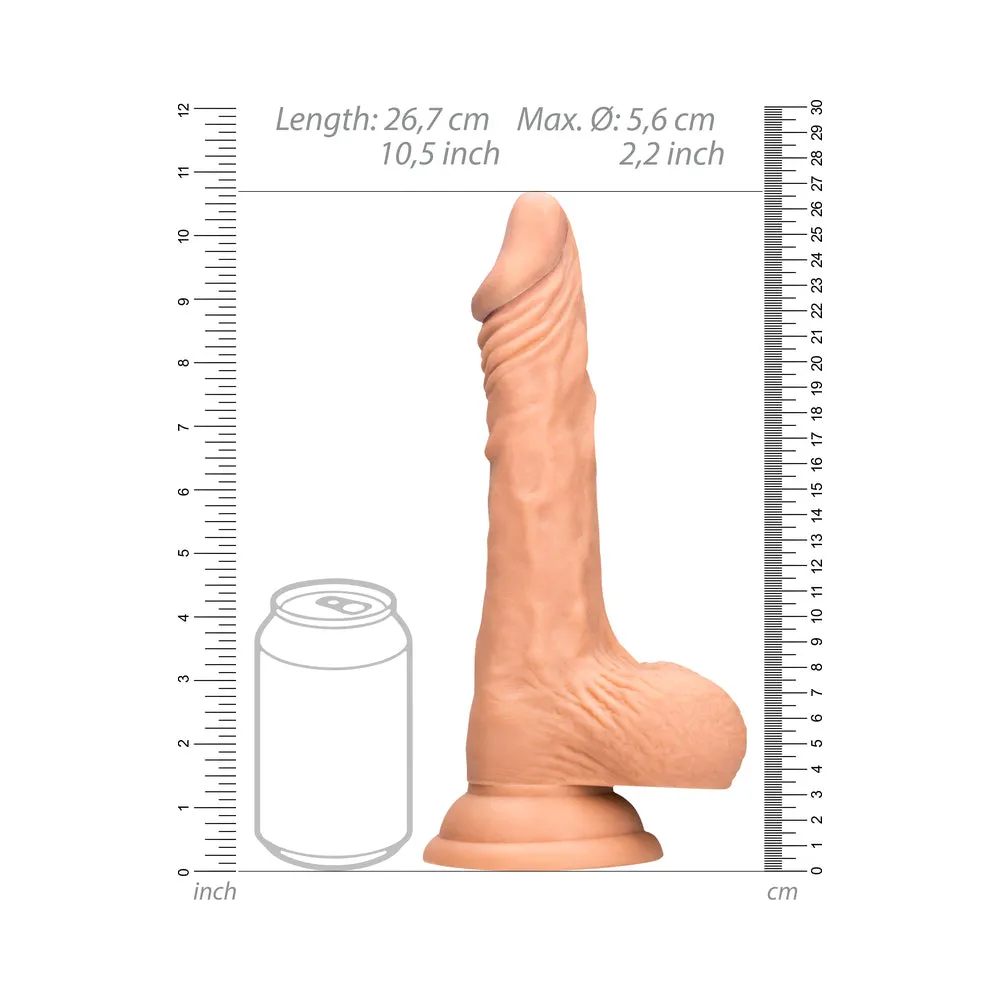 RealRock Skin 10 in. Dildo with Balls Beige