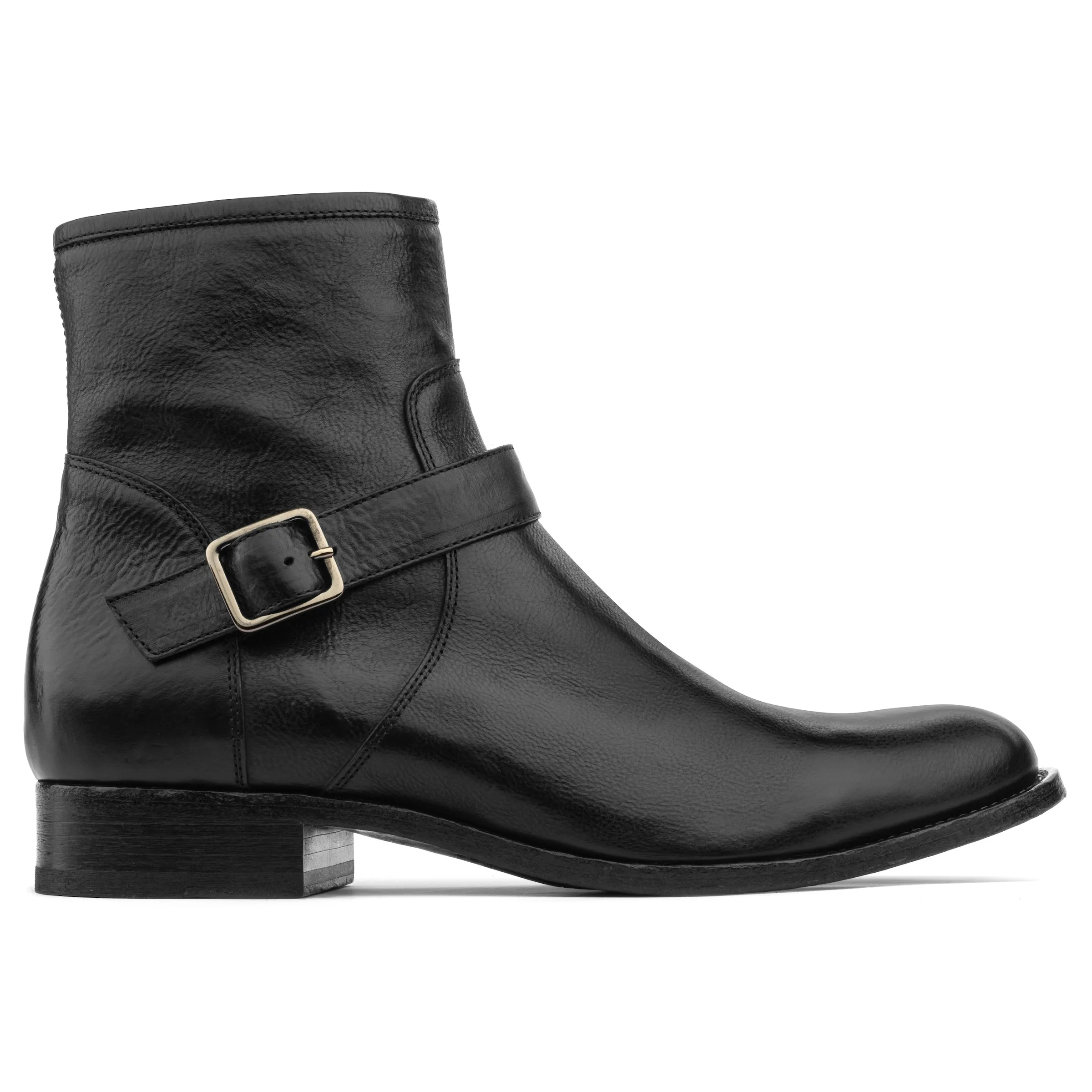 Rodrigo Black Calf Biker Boot