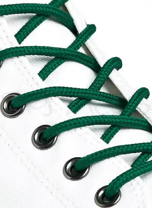 Round Forest Green Shoe Boot Laces - 3mm wide