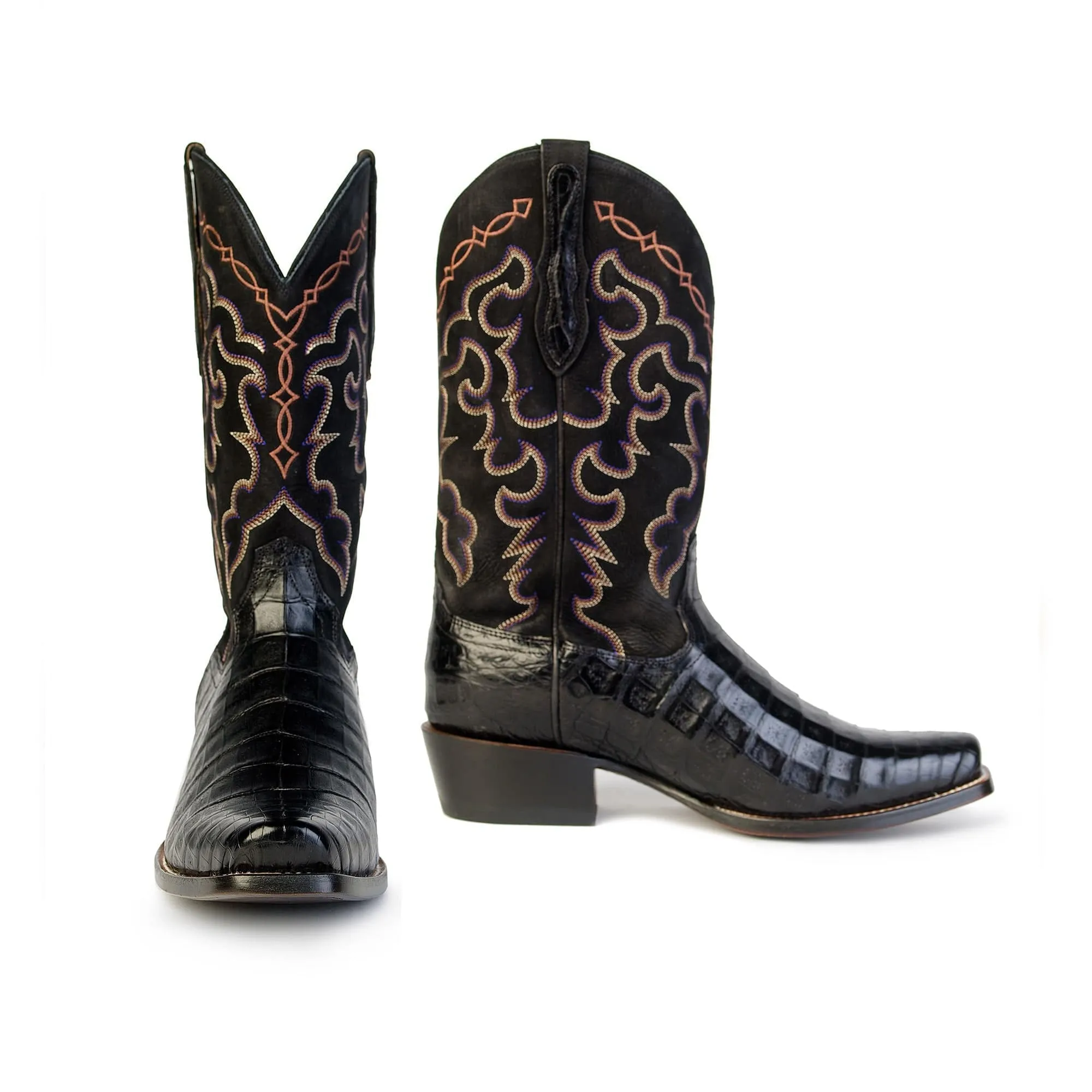 Rujo Boots Men's The Trace Midnight Caiman Belly Boots