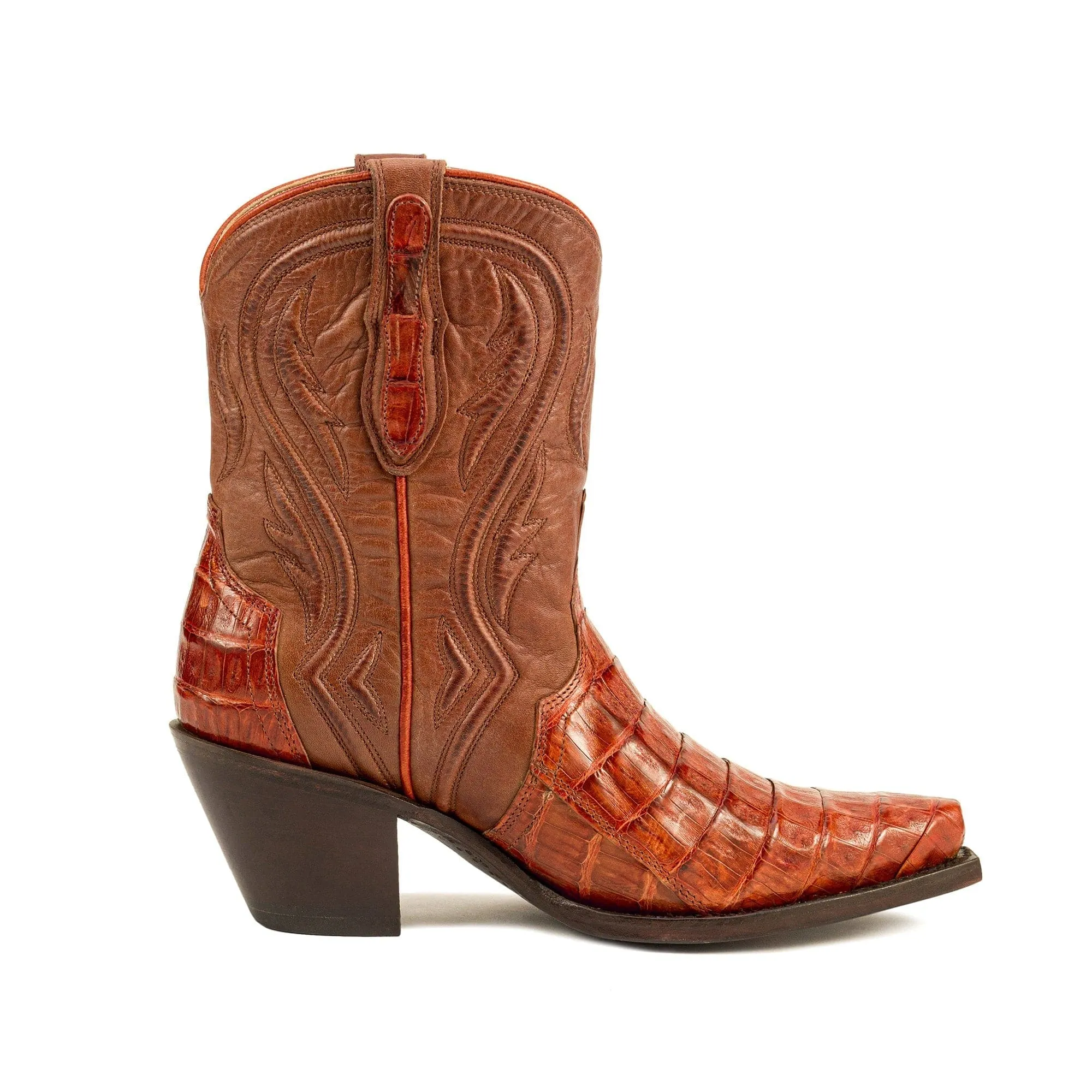 Rujo Boots Women's The Anna Caramel Caiman Tail Boots