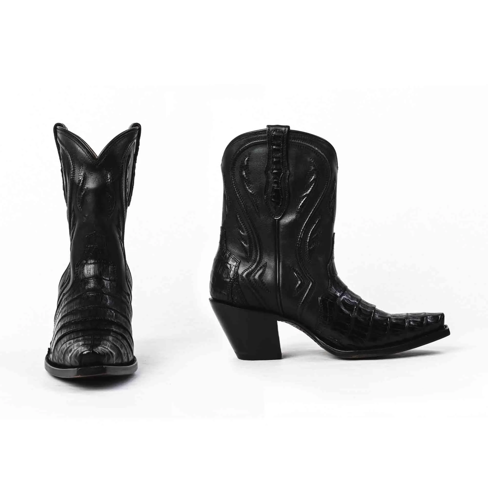 Rujo Boots Women's The Anna Midnight Caiman Tail Boots