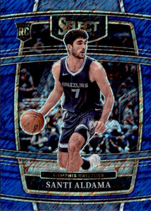 Santi Aldama, RC, Concourse Shimmer Prizm, 2021-22 Panini Select Basketball NBA