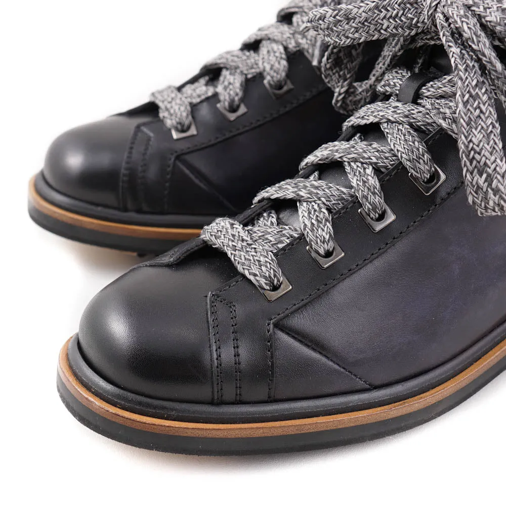 Santoni Hiking Boots in Navy Blue