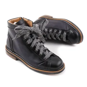 Santoni Hiking Boots in Navy Blue