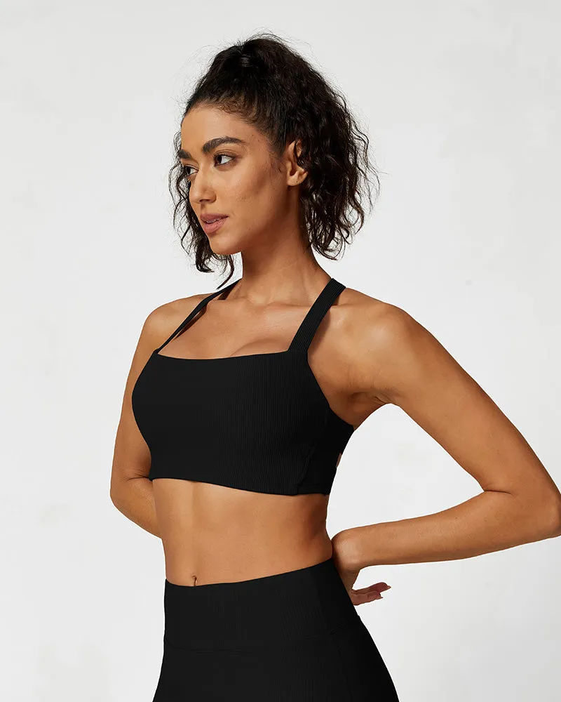 SheCurve®Comfort Ribbed Support Sports Bra