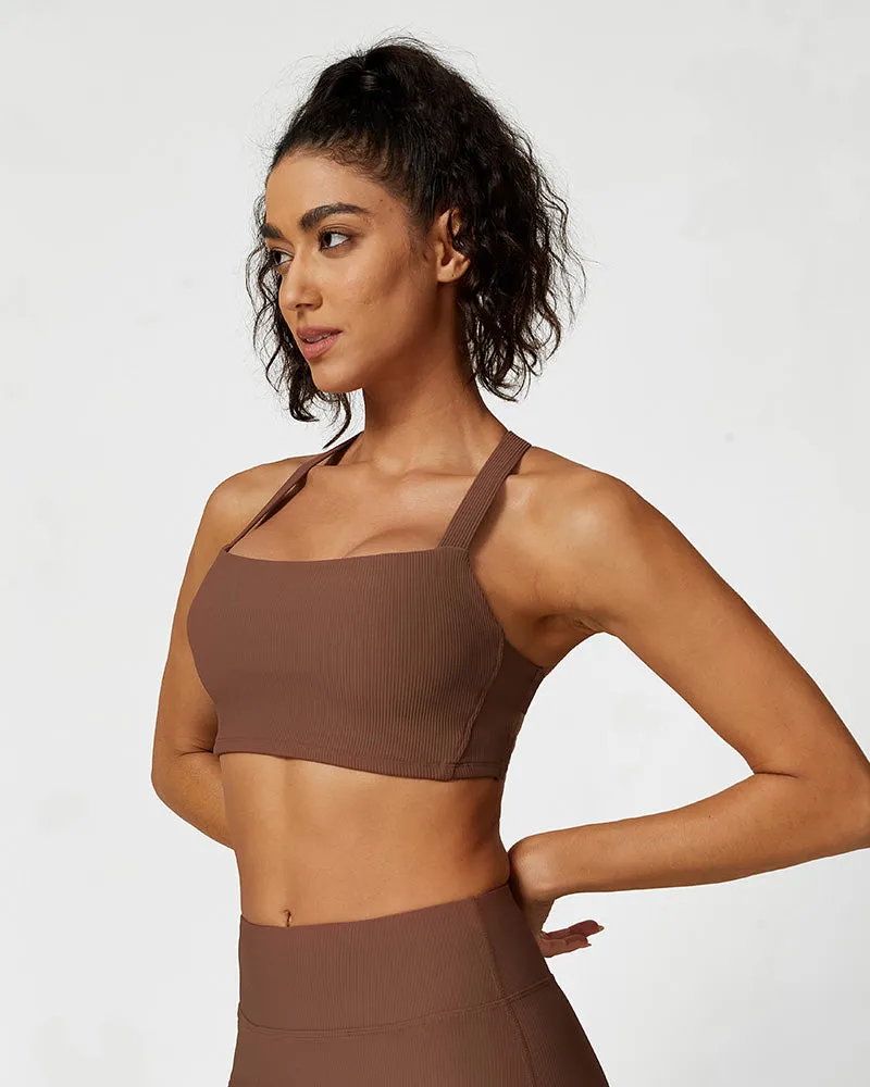 SheCurve®Comfort Ribbed Support Sports Bra