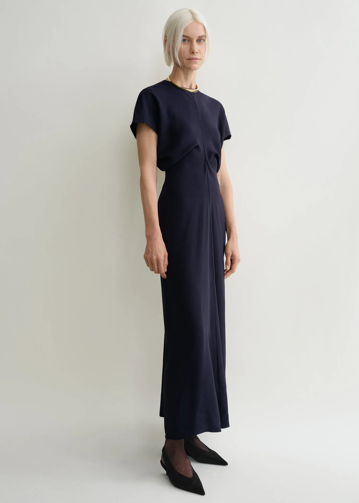 Slouch waist dress navy