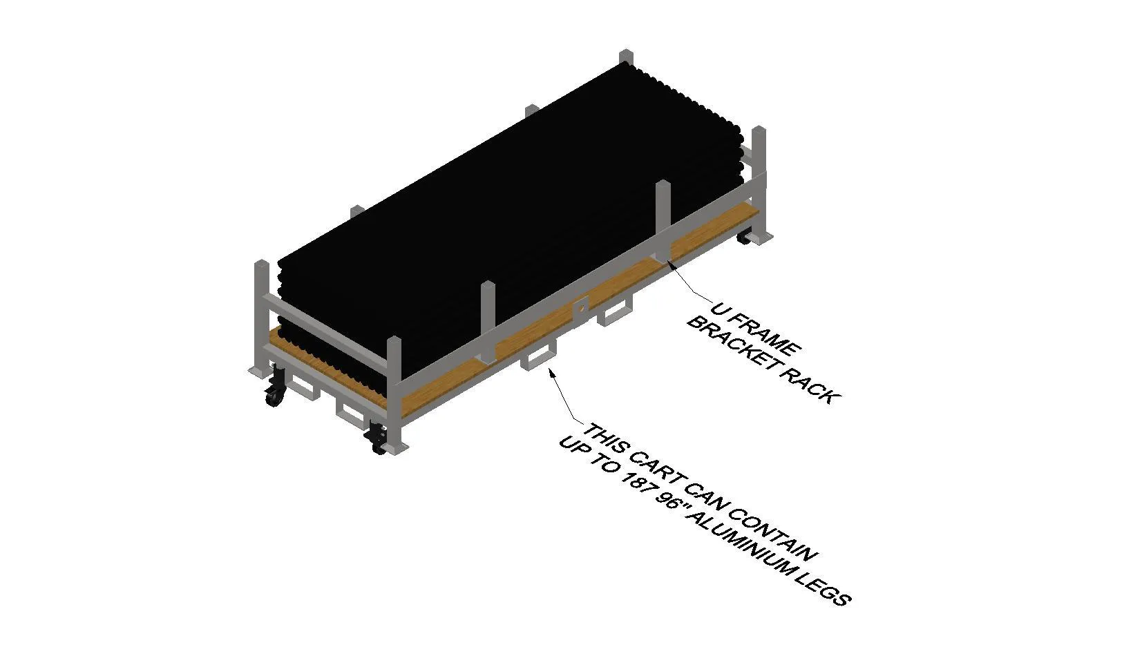 Stackable Rolling Decking Carts