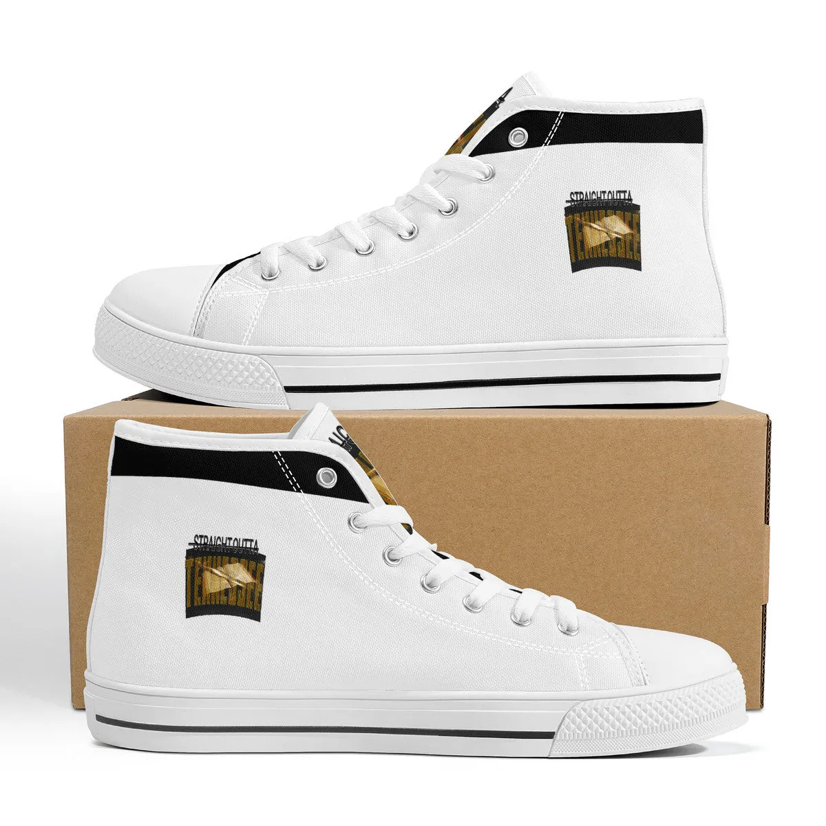 Straight Outta Tennessee 01 High Top Unisex Canvas Shoes