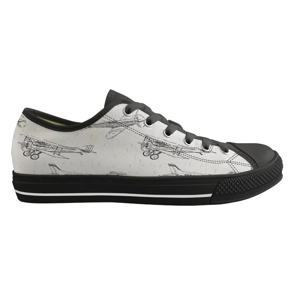 Super Aircrafts Designed Canvas Shoes (Men)