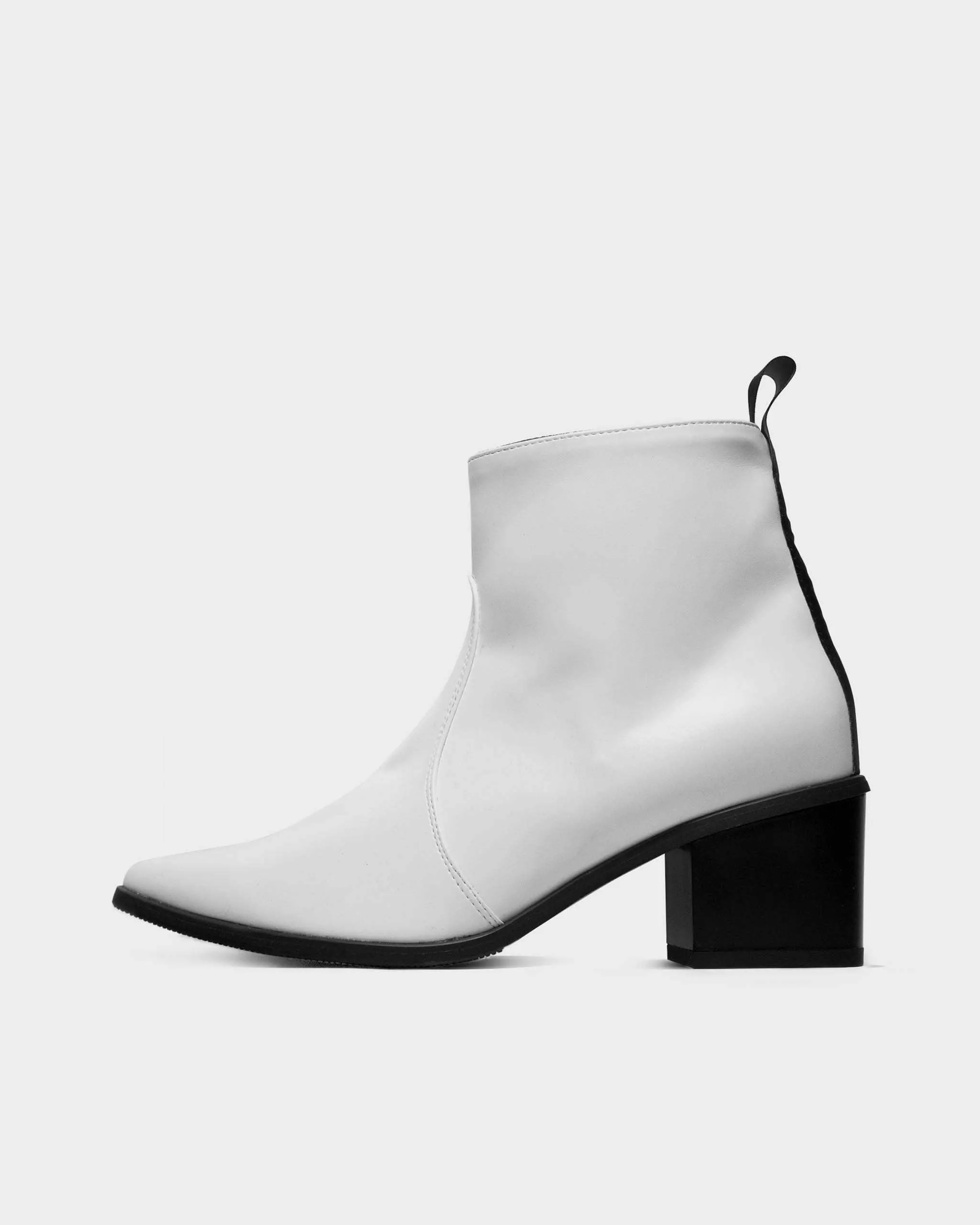 Swan No.1 Desserto® Cactus Leather Vegan Ankle Boots | White