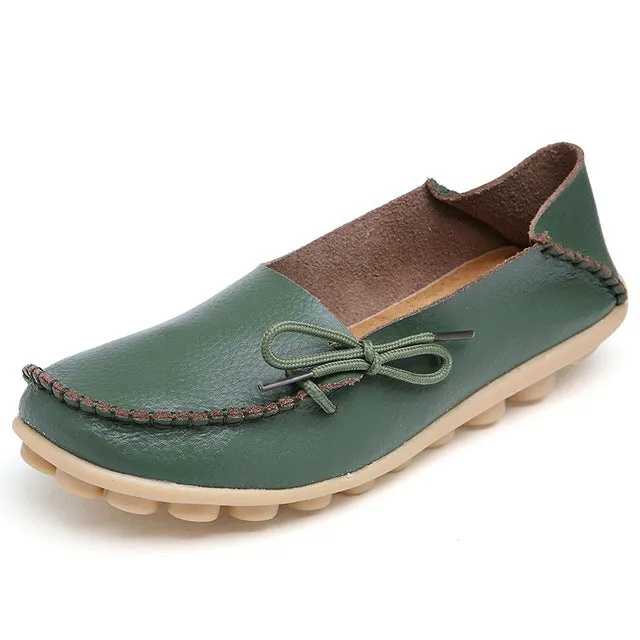 The Genuine Leather Casual Flat Shoes