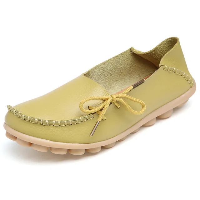 The Genuine Leather Casual Flat Shoes