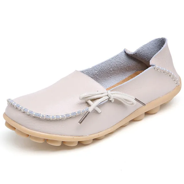 The Genuine Leather Casual Flat Shoes